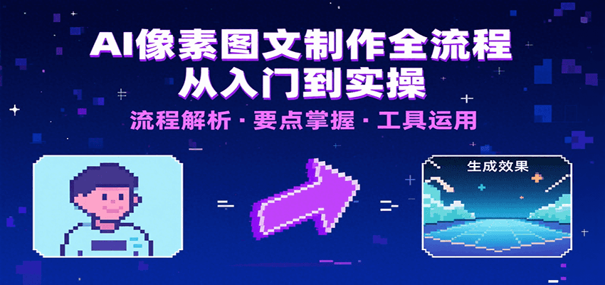 AI像素图文制作全流程：内容要点、文案选择及所用工具，助你快速入局摄影摄像(图1)