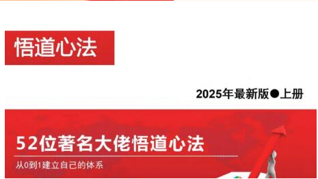 2025新版52位著名大佬悟道心法，从0到1建立自己的体系 PDF文档