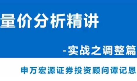 谭记恩量价分析系统第四期之实战调整篇